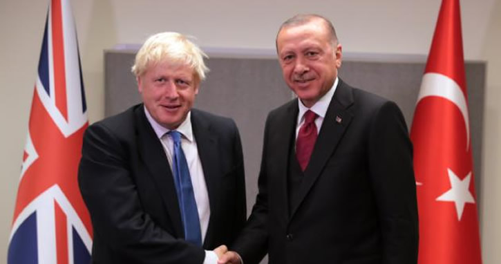 Başbakan Johnson ile Cumhurbaşkanı Erdoğan görüştü