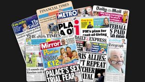 28 Ocak Cuma: İngiltere’de günün önce çıkan gazete manşetleri