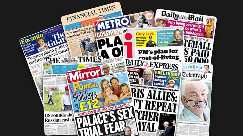 28 Ocak Cuma: İngiltere’de günün önce çıkan gazete manşetleri