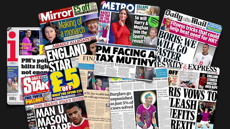 31 Ocak Pazartesi: İngiltere’de günün önce çıkan gazete manşetleri
