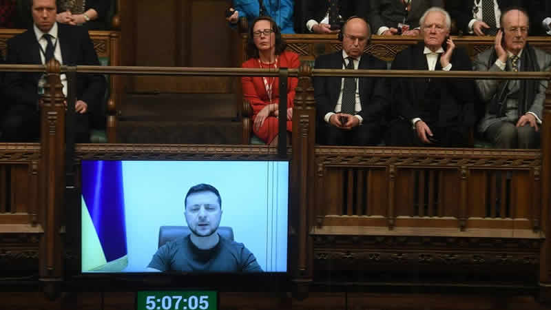 Ukrayna lideri Zelenskiy, Birleşik Krallık parlamentosunda milletvekillerine seslendi