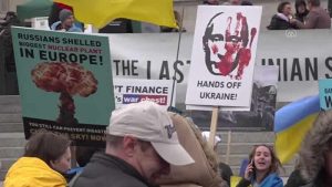 Londra’da Ukrayna’ya destek gösterisi düzenlendi