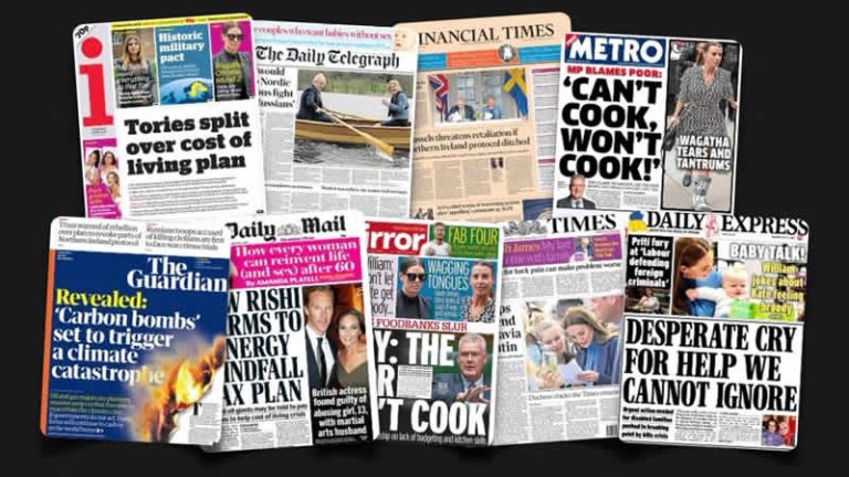 12 Mayıs Perşembe: İngiltere gazetelerinden öne çıkan manşetler