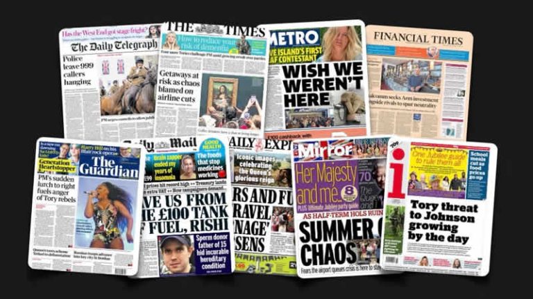 31 Mayıs Salı: İngiltere gazetelerinden öne çıkan manşetler