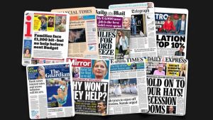 6 Mayıs Cuma: İngiltere gazetelerinden öne çıkan manşetler