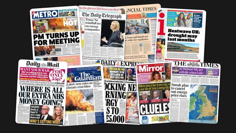 12 Ağustos Cuma: İngiltere gazetelerinden öne çıkan manşetler