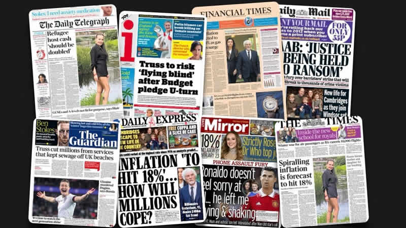 23 Ağustos Salı: İngiltere gazetelerinden öne çıkan manşetler