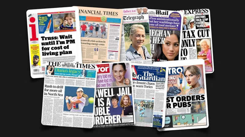 30 Ağustos Salı: İngiltere gazetelerinden öne çıkan manşetler