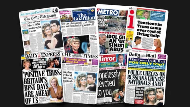 9 Ağustos Salı: İngiltere gazetelerinden öne çıkan manşetler