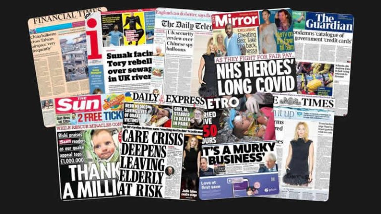 13 Şubat Pazartesi: İngiltere gazetelerinden öne çıkan manşetler