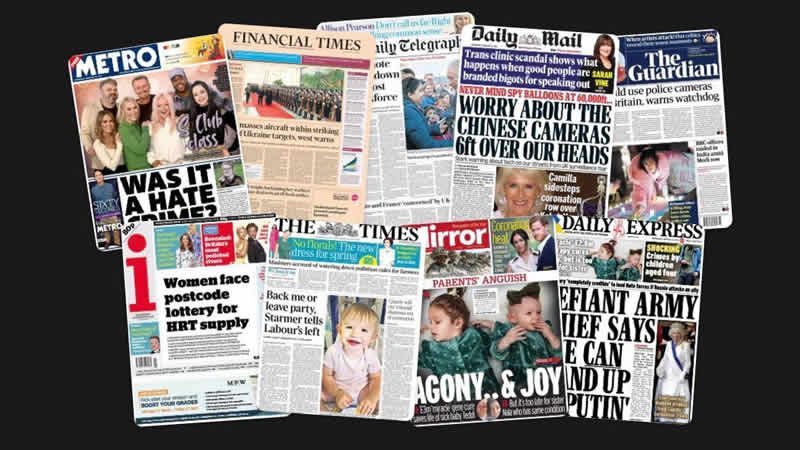 15 Şubat: İngiltere gazetelerinden öne çıkan manşetler