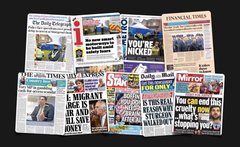 6 Nisan Perşembe: İngiltere gazetelerinden öne çıkan manşetler