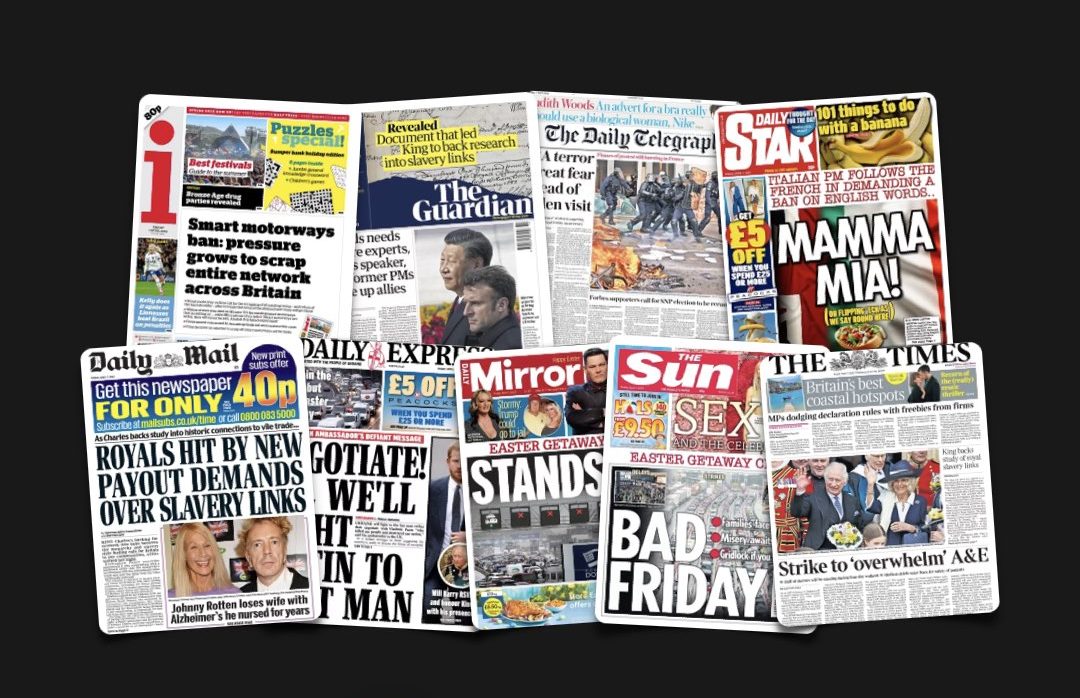 7 Nisan Cuma: İngiltere gazetelerinden öne çıkan manşetler