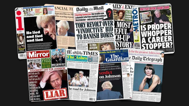 16 Haziran Cuma: İngiltere gazetelerinden öne çıkan manşetler