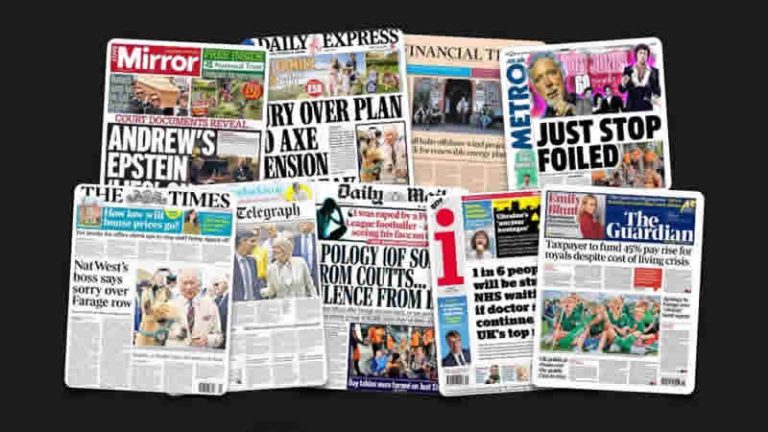 21 Temmuz Cuma: İngiltere gazetelerinden öne çıkan manşetler