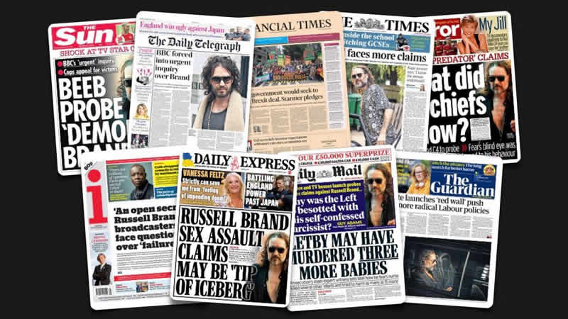 18 Eylül Pazartesi: İngiltere gazetelerinden öne çıkan manşetler