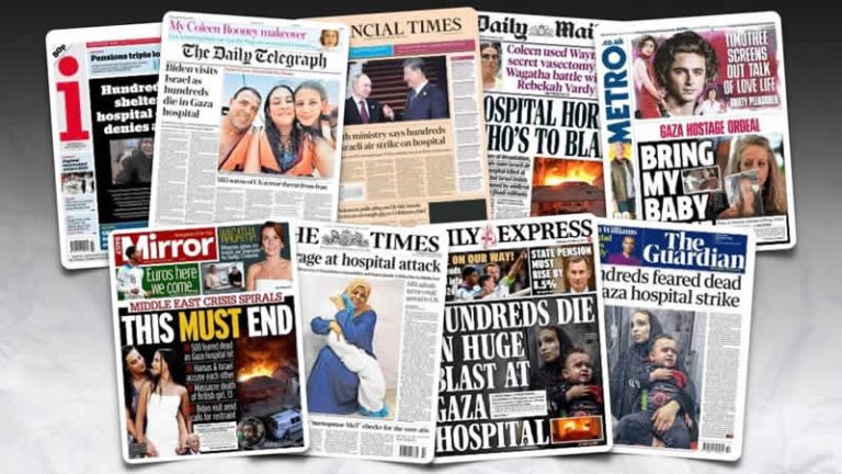 18 Ekim Çarşamba: İngiltere gazetelerinden öne çıkan manşetler