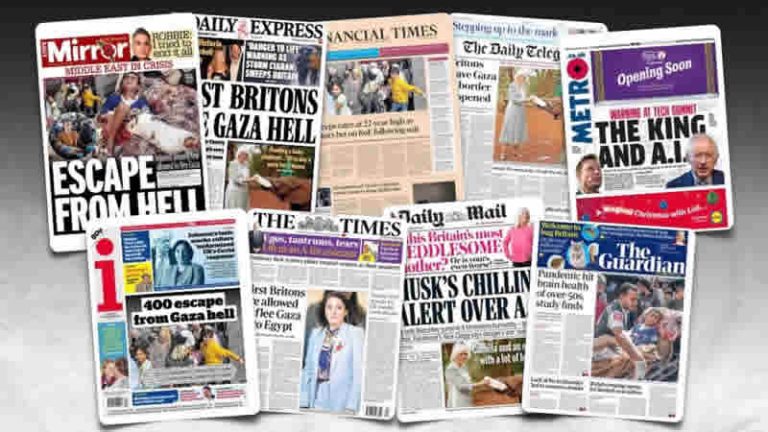 2 Kasım Perşembe: İngiltere gazetelerinden öne çıkan manşetler