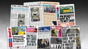 9 Kasım Perşembe: İngiltere gazetelerinden öne çıkan manşetler