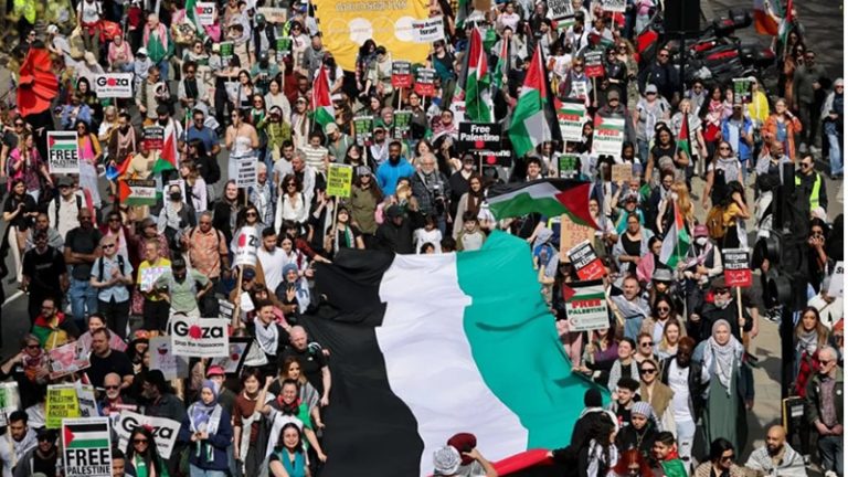Londra’da Filistin Protestosu: “İsrail’e Silah Satışına Son Verin”