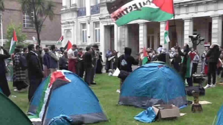 İngiltere üniversitelerinde Filistin’e destek eylemleri devam ediyor