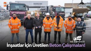 İnşaatlar için üretilen beton çalışmaları…