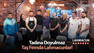 Tadına doyulmaz, taş fırında lahmacunlar…