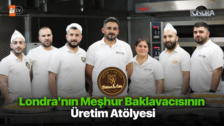 Londra’nın meşhur baklavacısının üretim atölyesi…