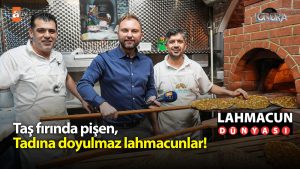Taş fırında pişen, tadına doyulmaz lahmacunlar…