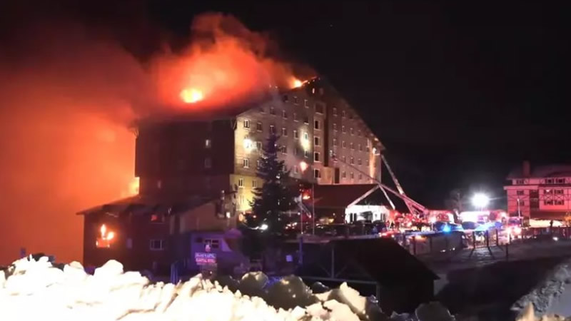 Kartalkaya Kayak Merkezi’nde Otel Yangını: 10 Ölü, 32 Yaralı